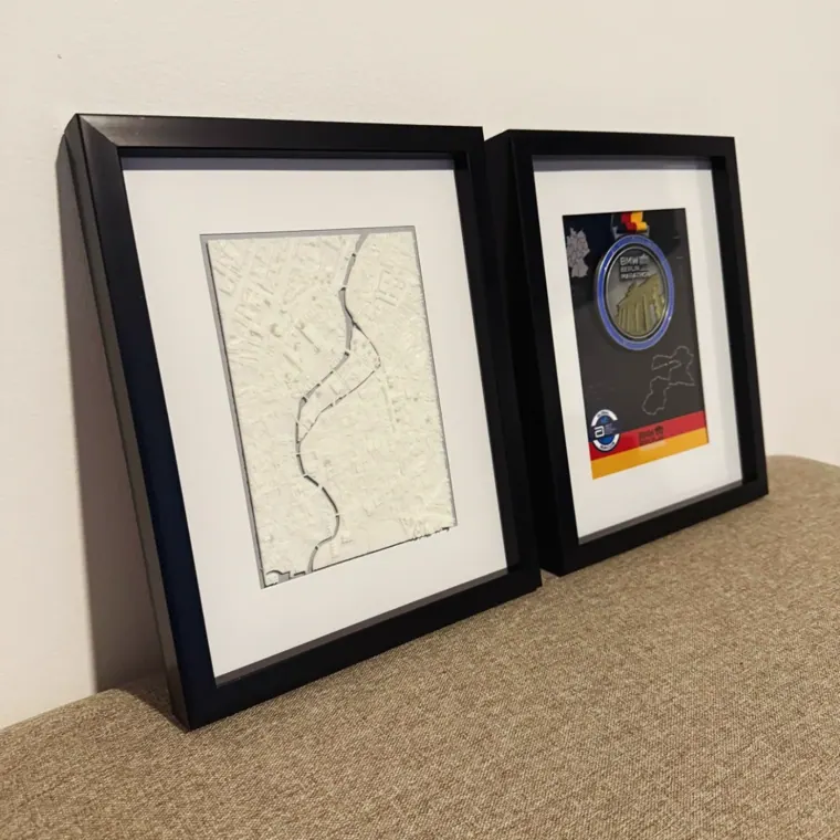 Mapa en relieve de Berlín para un maratonista